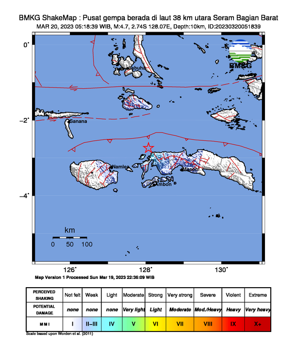 <strong>Gempa 4,7 Guncang Barat Laut Seram Bagian Barat Maluku</strong>