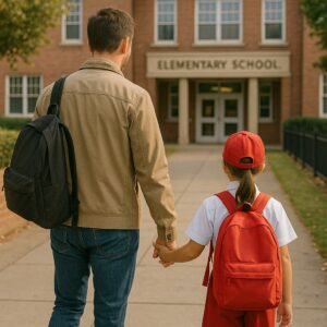 Mendukbangga/BKKBN Dorong Ayah Antar Anak di Hari Pertama Sekolah