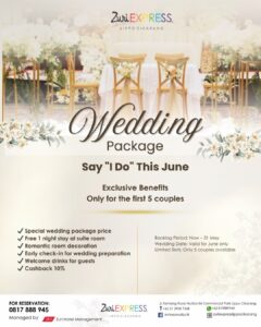 Zuri Express Lippo Cikarang Luncurkan Promo Wedding Package “Say ‘I Do’ This June”