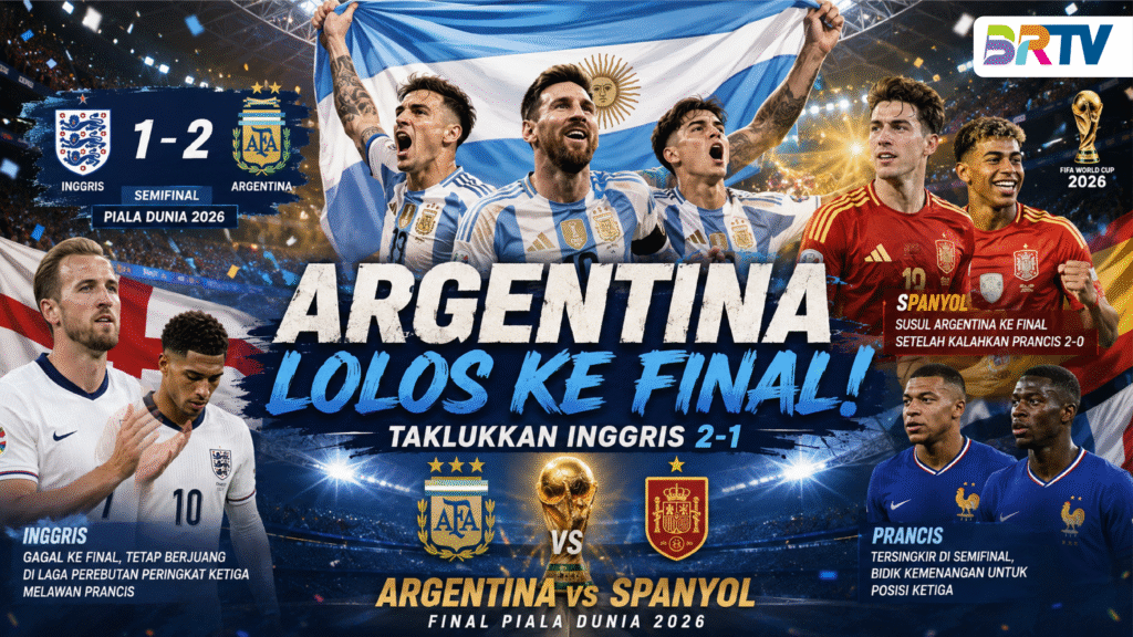 Argentina Lolos ke Final Piala Dunia 2026 Usai Taklukkan Inggris 2-1, Tantang Spanyol di Partai Puncak