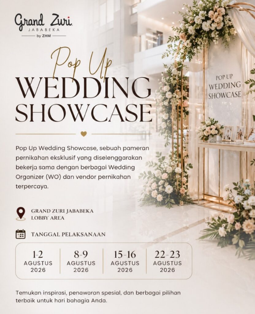 Grand Zuri Jababeka Hadirkan “Pop Up Wedding Showcase” Bersama Vendor Wedding Ternama