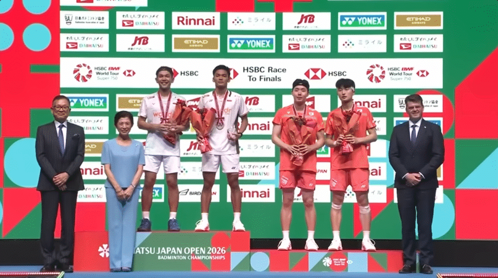 Bangga ! Fajar-Fikri Juara Japan Open 2026, Indonesia Kembali Kibarkan Merah Putih di Tokyo
