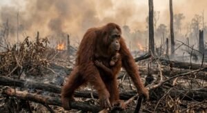 Bagaimana Nasib Orangutan Kalimantan Ketika Habitatnya Dilalap Api?