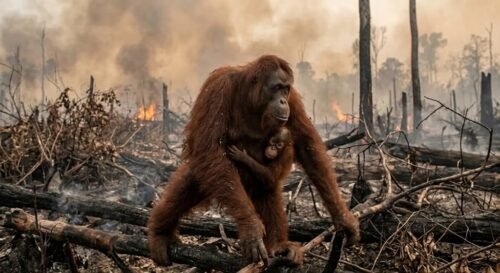 Bagaimana Nasib Orangutan Kalimantan Ketika Habitatnya Dilalap Api?