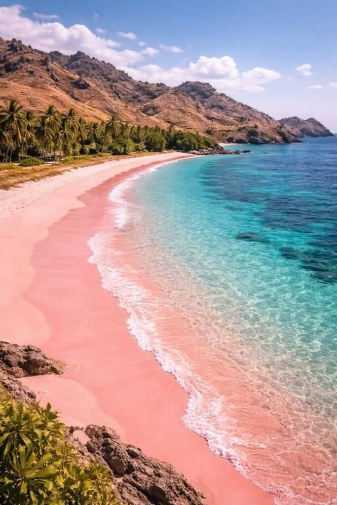 Ternyata Ada Pantai dengan Pasir Berwarna Merah Muda di Indonesia, Ini Keunikannya